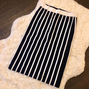 Ann Taylor Knit Striped Pencil Skirt
